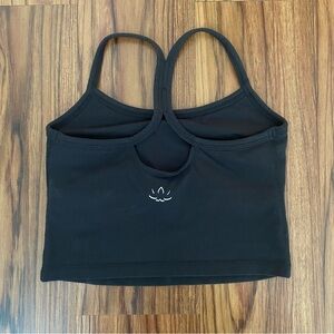 Beyond Yoga Spacedye Slim Racerback Cropped Tank in Black